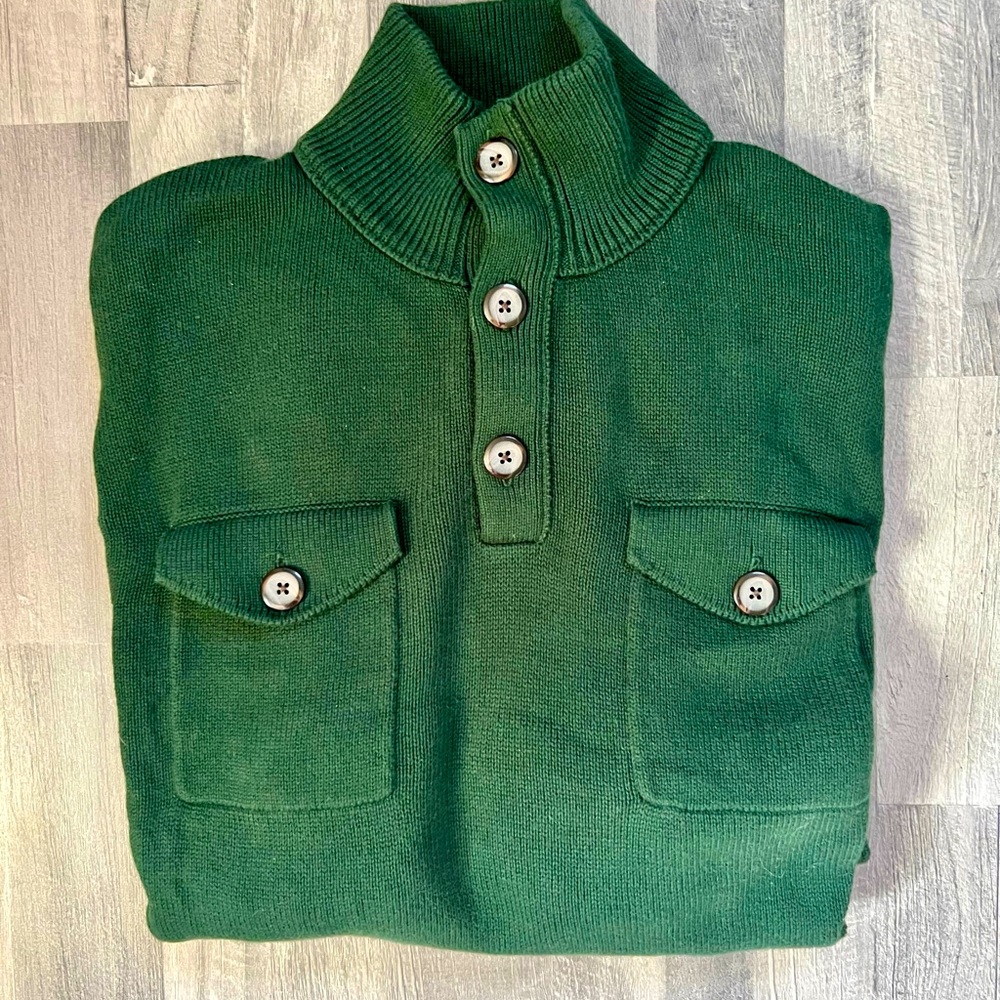 Men’s Banana Republic Button Up Mock Turtleneck Sweater